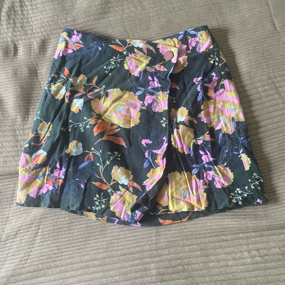 Urban outfitters floral wrap skirt